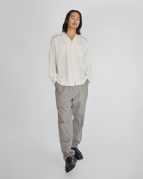 RAYON OPEN COLLAR SHIRT