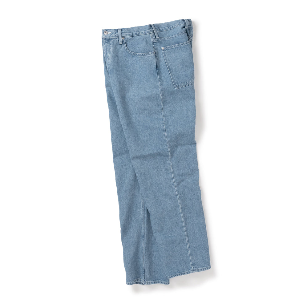 WASHED DENIM 5 POCKET PANTS