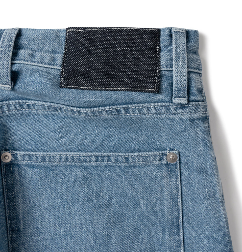 WASHED DENIM 5 POCKET PANTS