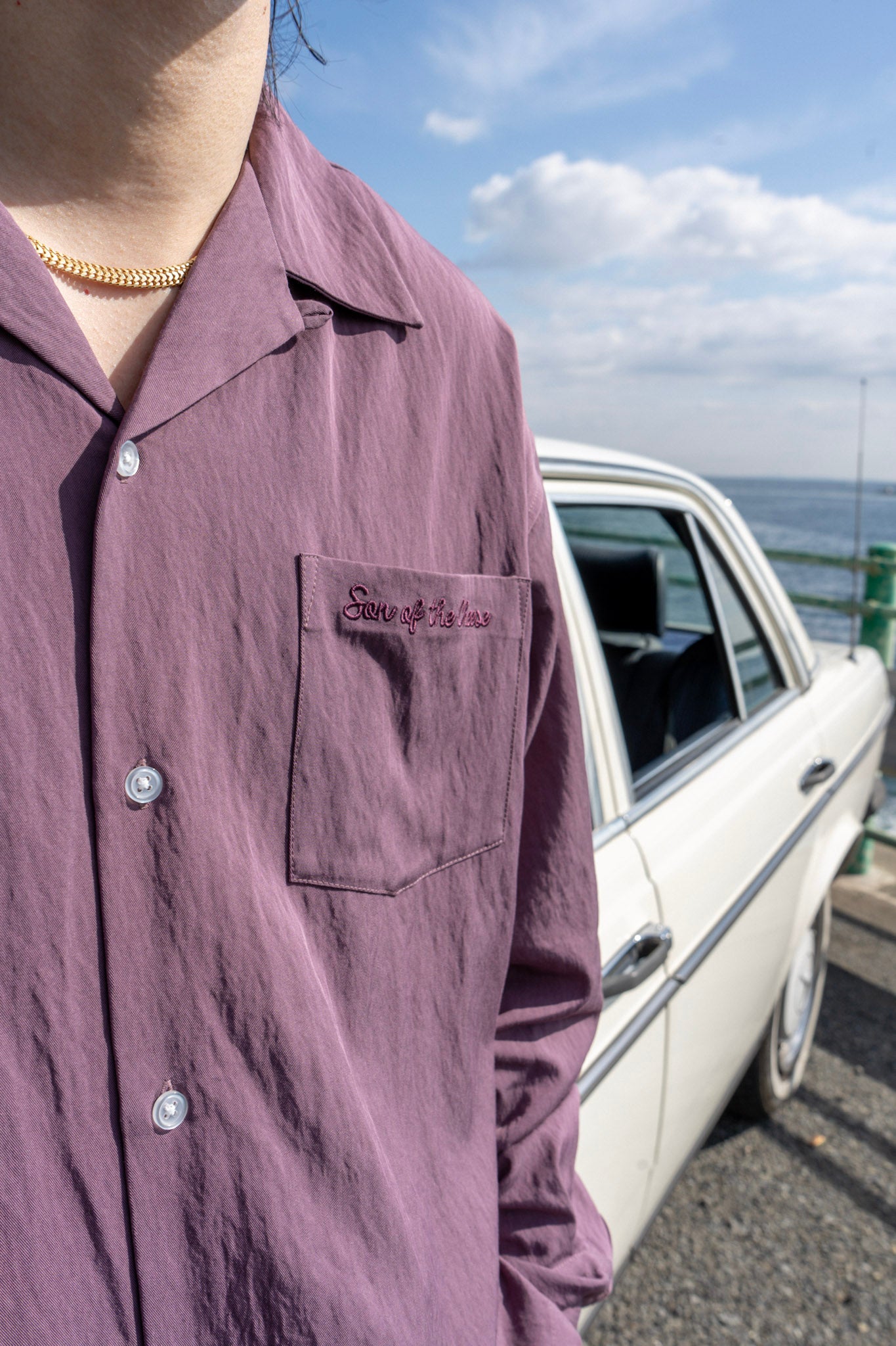 RAYON OPEN COLLAR SHIRT