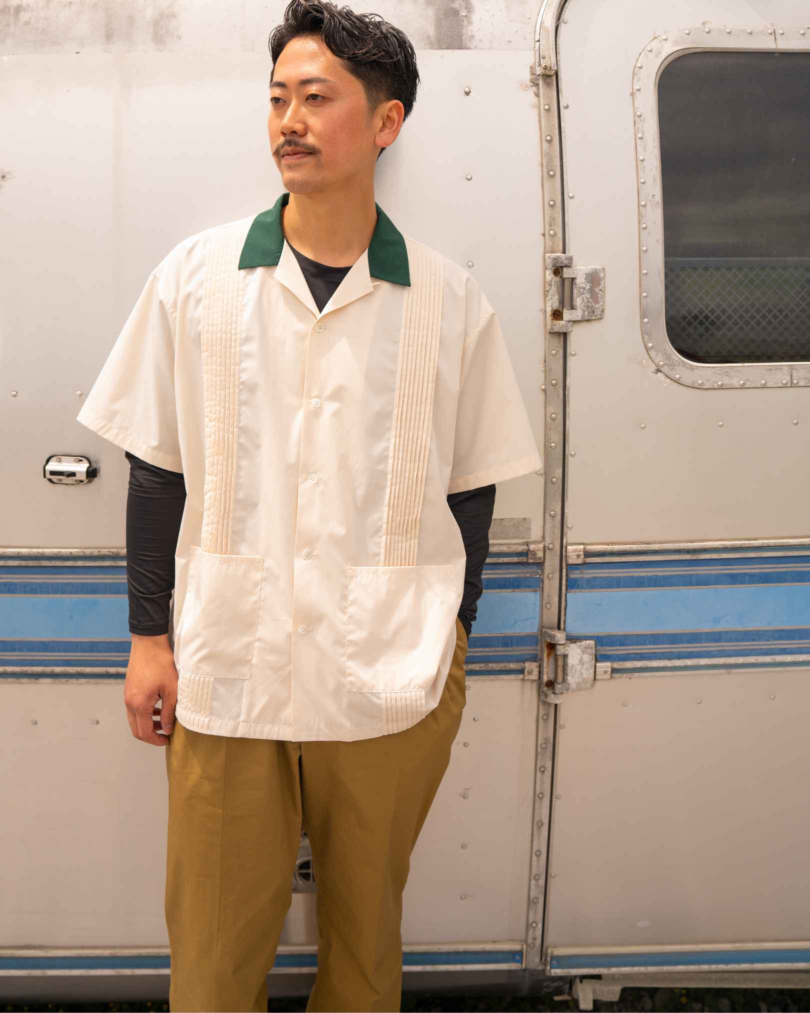 ね*こ様 SON OF THE CHEESEアートプリント オープンカラーシャツ EMBROIDERY OPEN COLLAR SHIRTS – Son of the Cheese