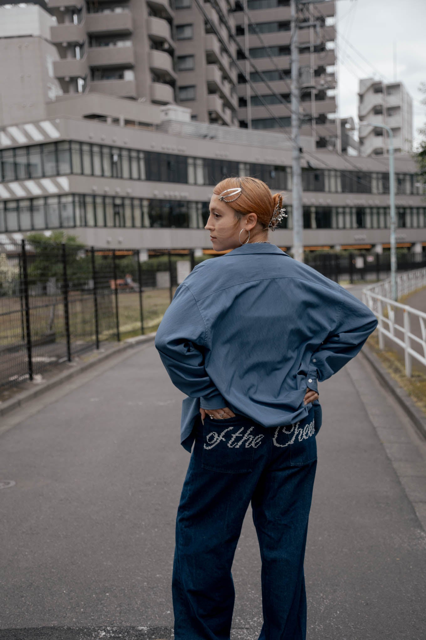 EMBROIDERED WIDE DENIM PANTS – Son of the Cheese