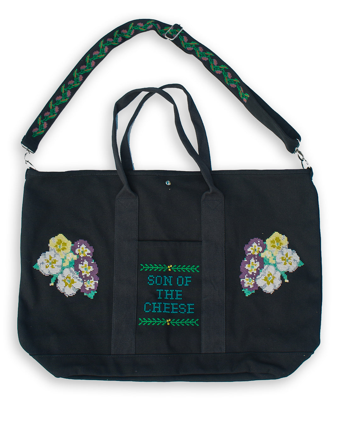 Flower Cross Stitch Bag