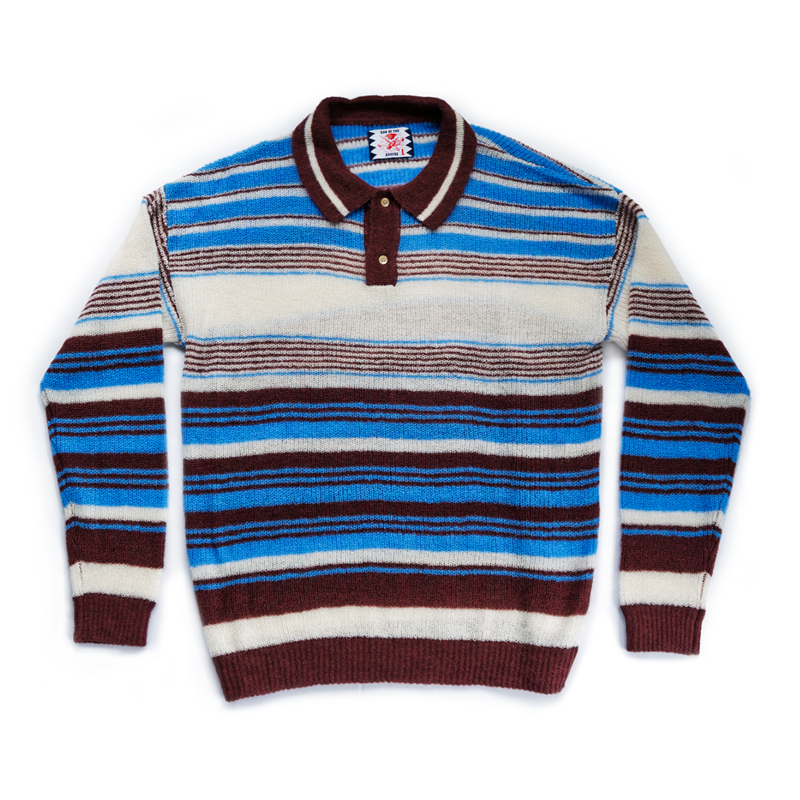 FALLING STRIPE POLO KNIT