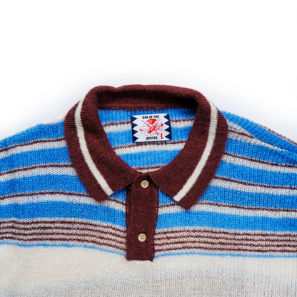 FALLING STRIPE POLO KNIT