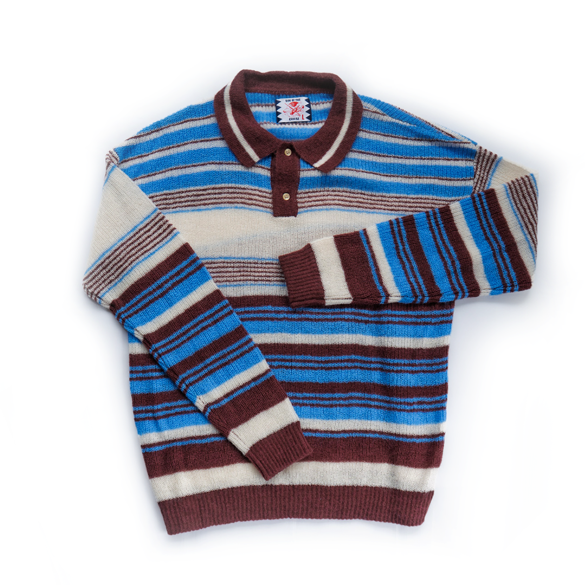 FALLING STRIPE POLO KNIT