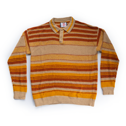 FALLING STRIPE POLO KNIT