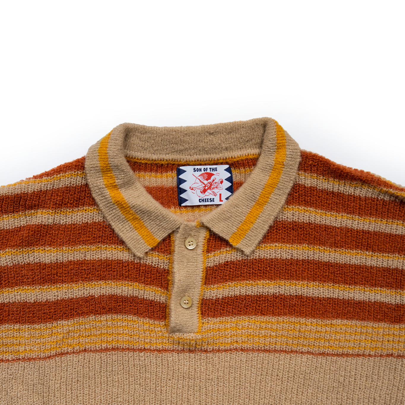 FALLING STRIPE POLO KNIT
