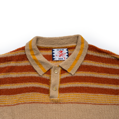 FALLING STRIPE POLO KNIT