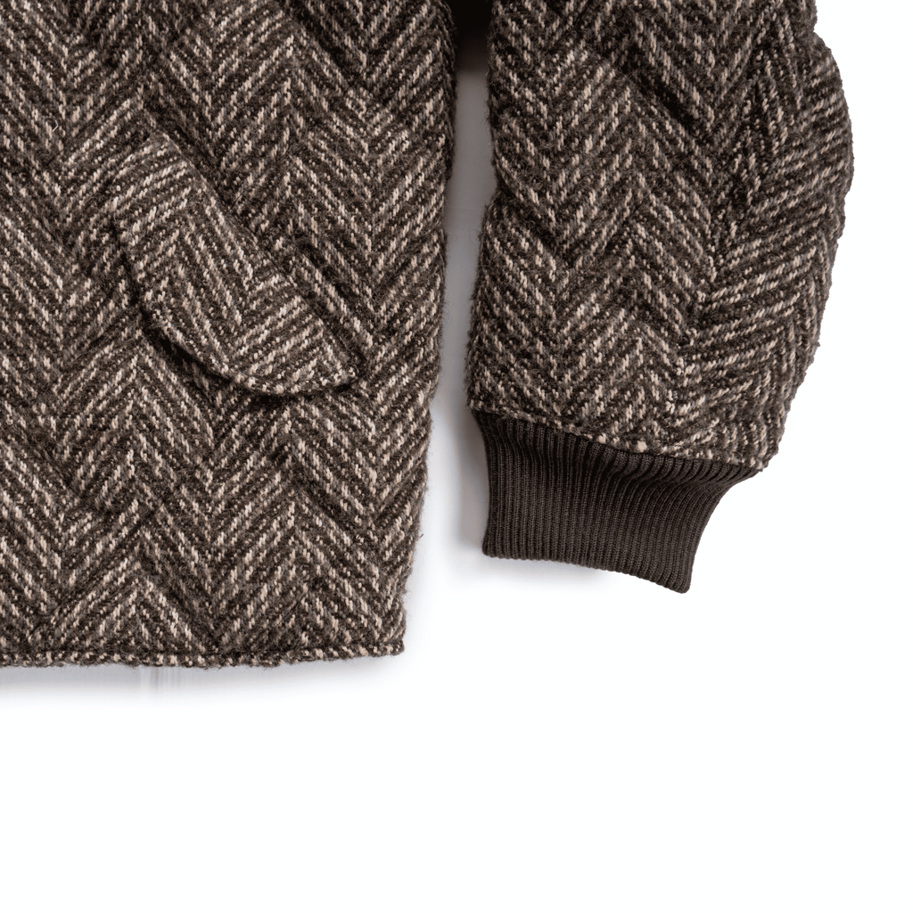 HERRINGBONE WOOL  DOWN JACKET