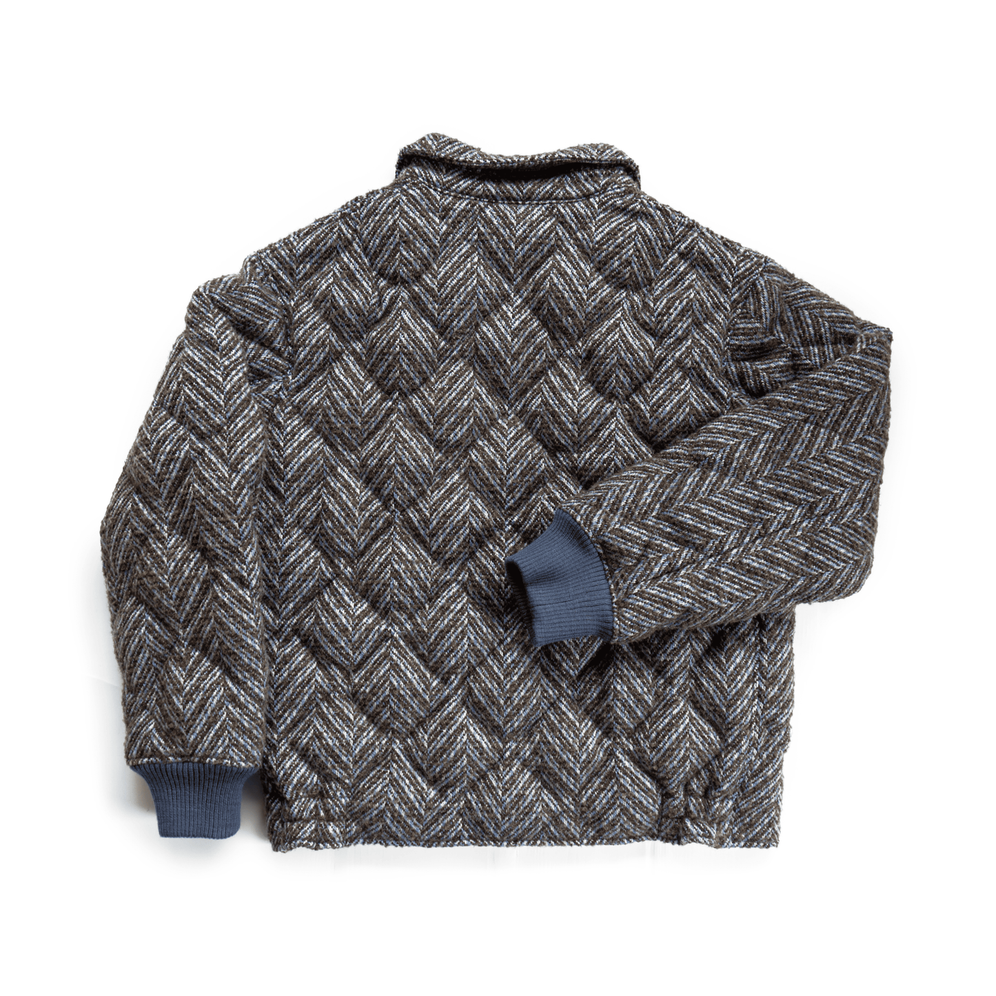HERRINGBONE WOOL  DOWN JACKET
