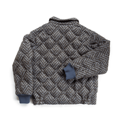 HERRINGBONE WOOL  DOWN JACKET