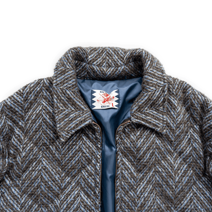 HERRINGBONE WOOL  DOWN JACKET