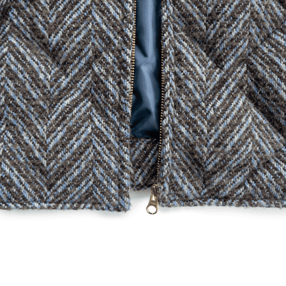 HERRINGBONE WOOL  DOWN JACKET