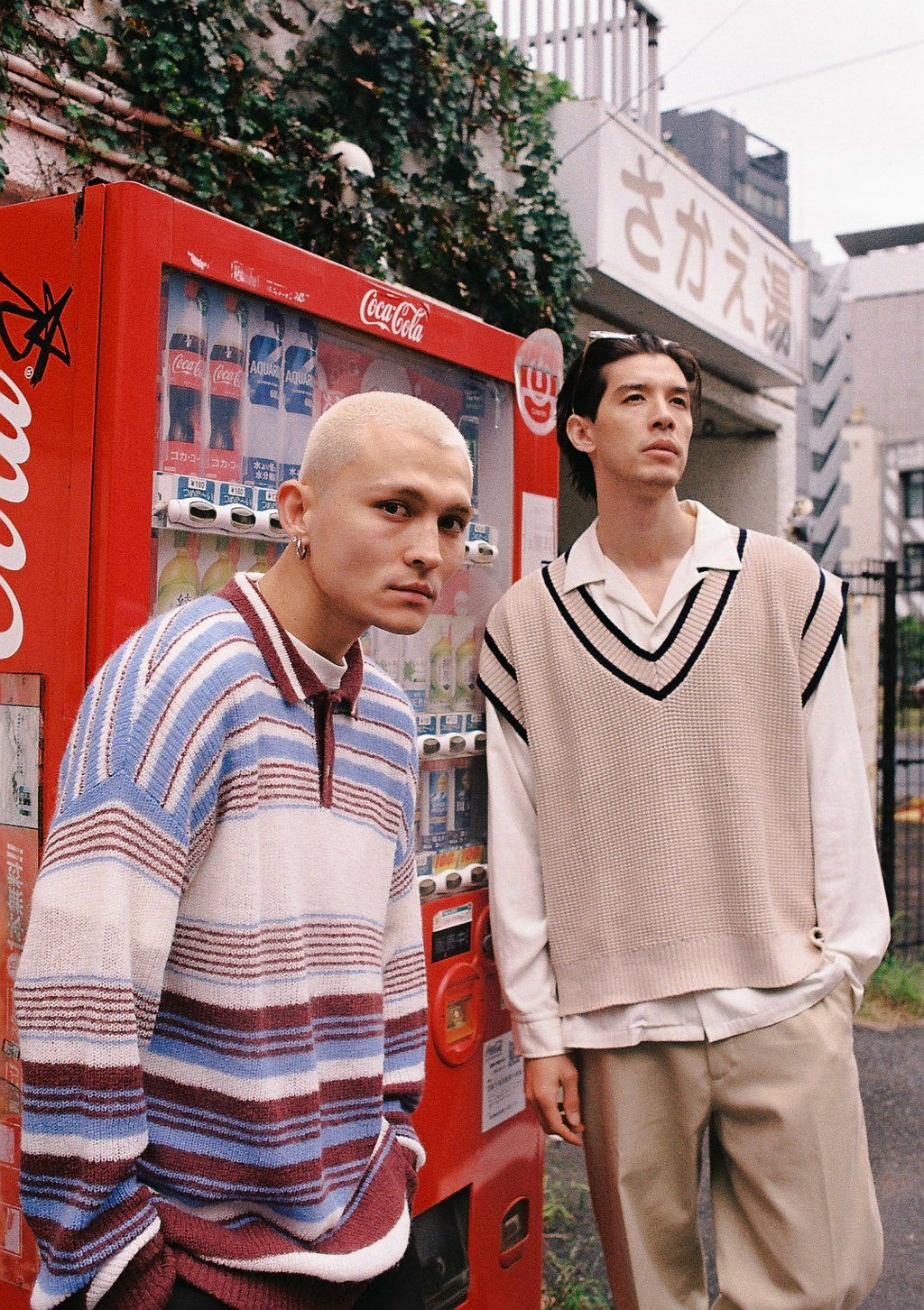 FALLING STRIPE POLO KNIT