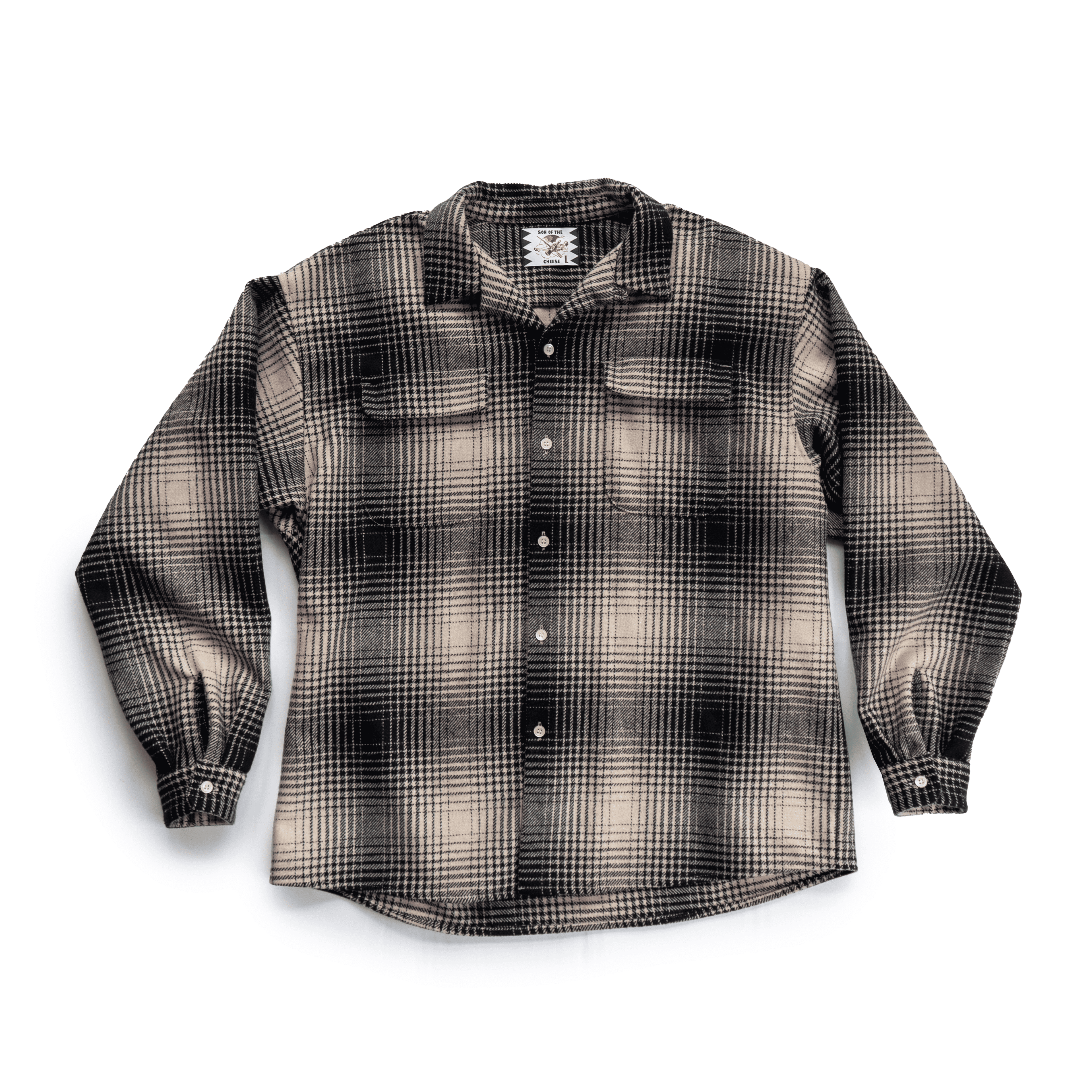 MELTON CHECK  WOOL SHIRT