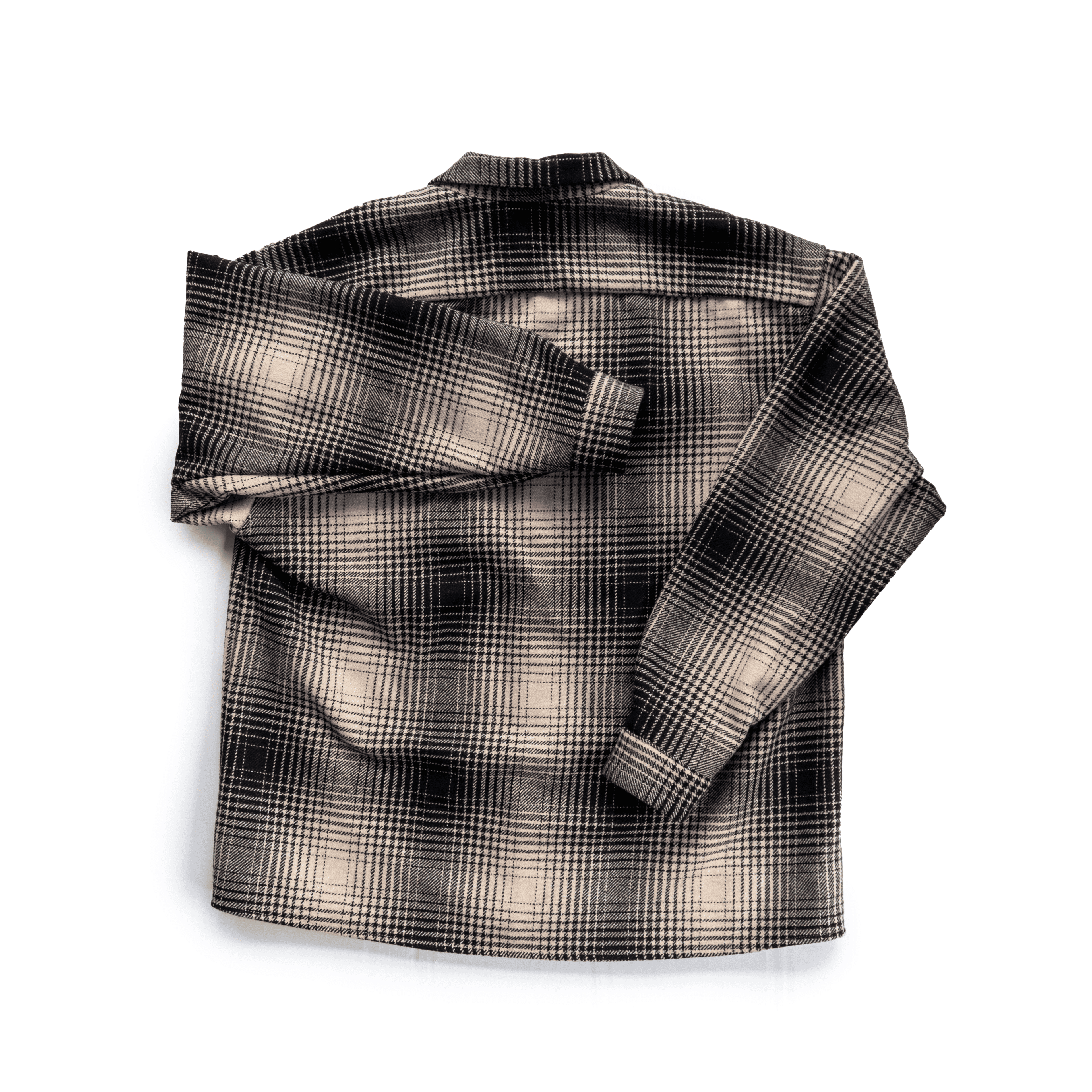 MELTON CHECK  WOOL SHIRT