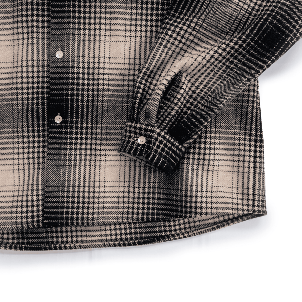 MELTON CHECK  WOOL SHIRT