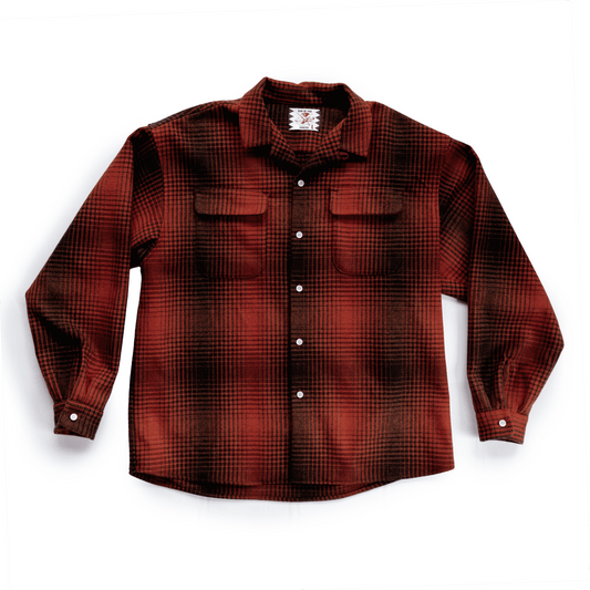 MELTON CHECK  WOOL SHIRT