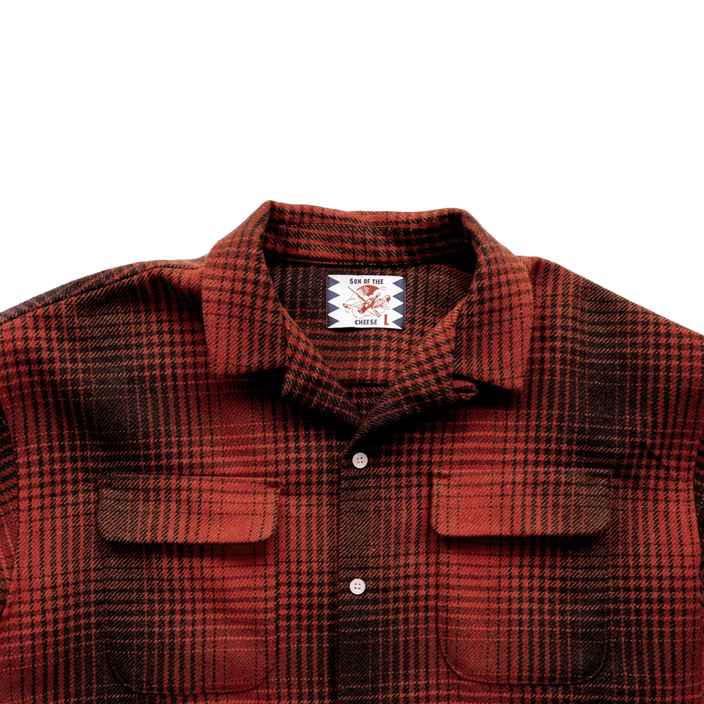 MELTON CHECK  WOOL SHIRT