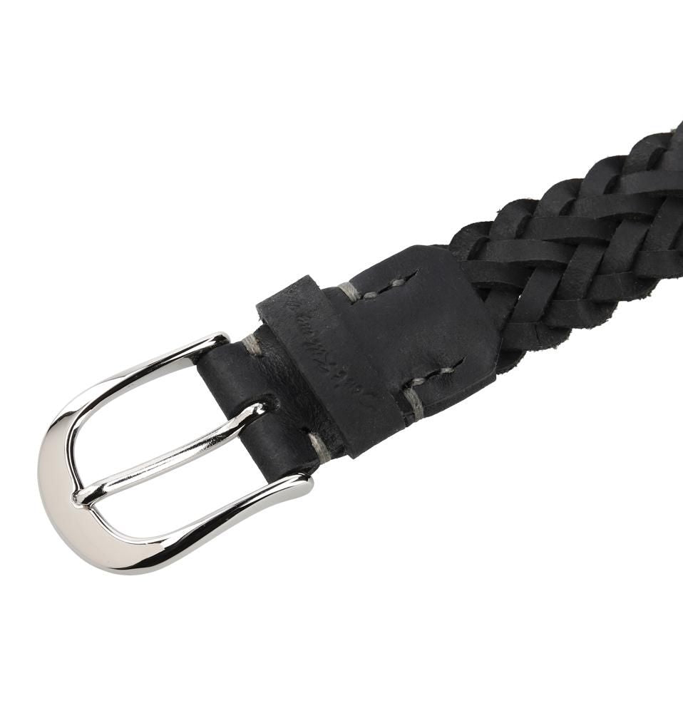 "Don't Kill My Vibe" Leather Mesh Belt
