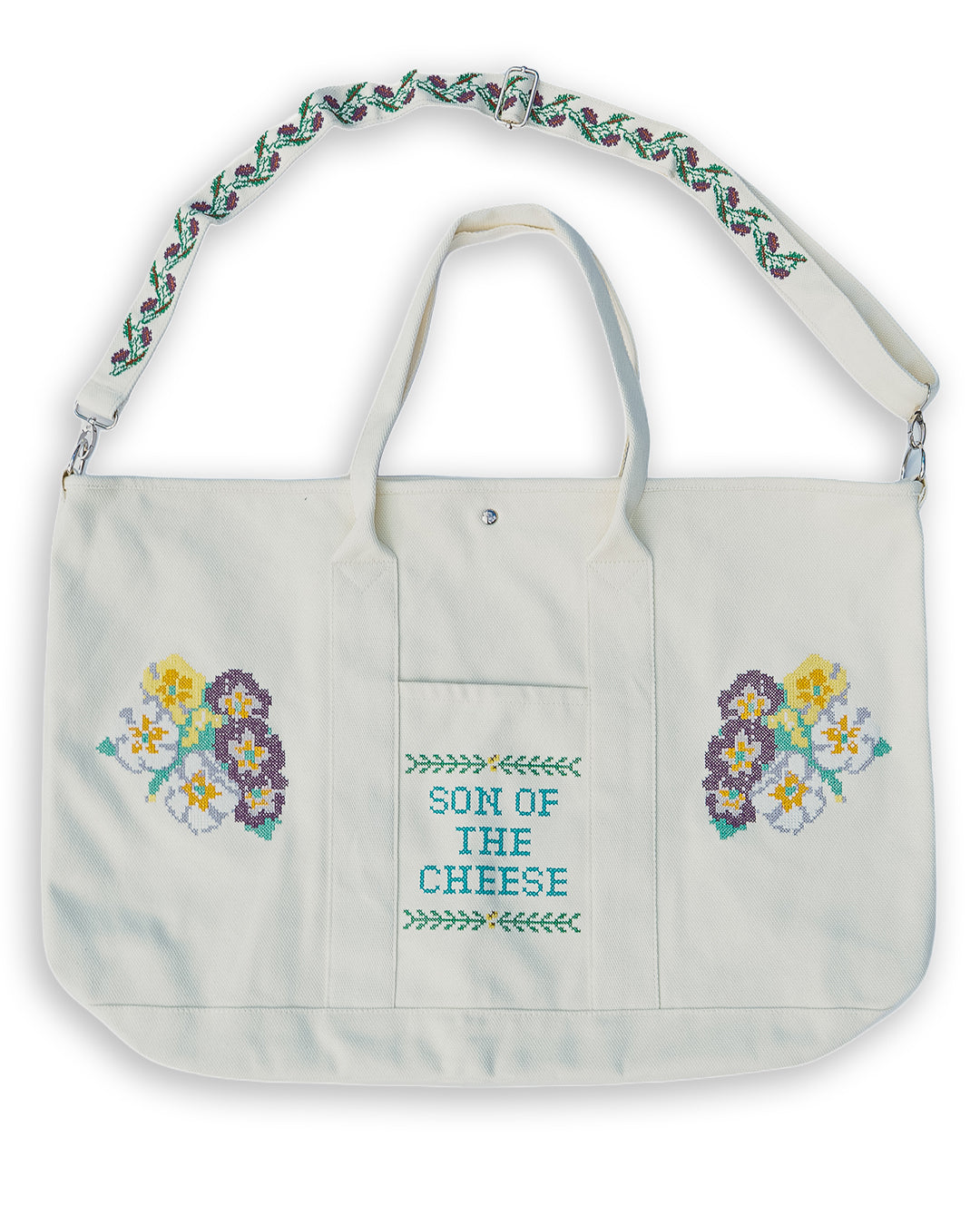 Flower Cross Stitch Bag
