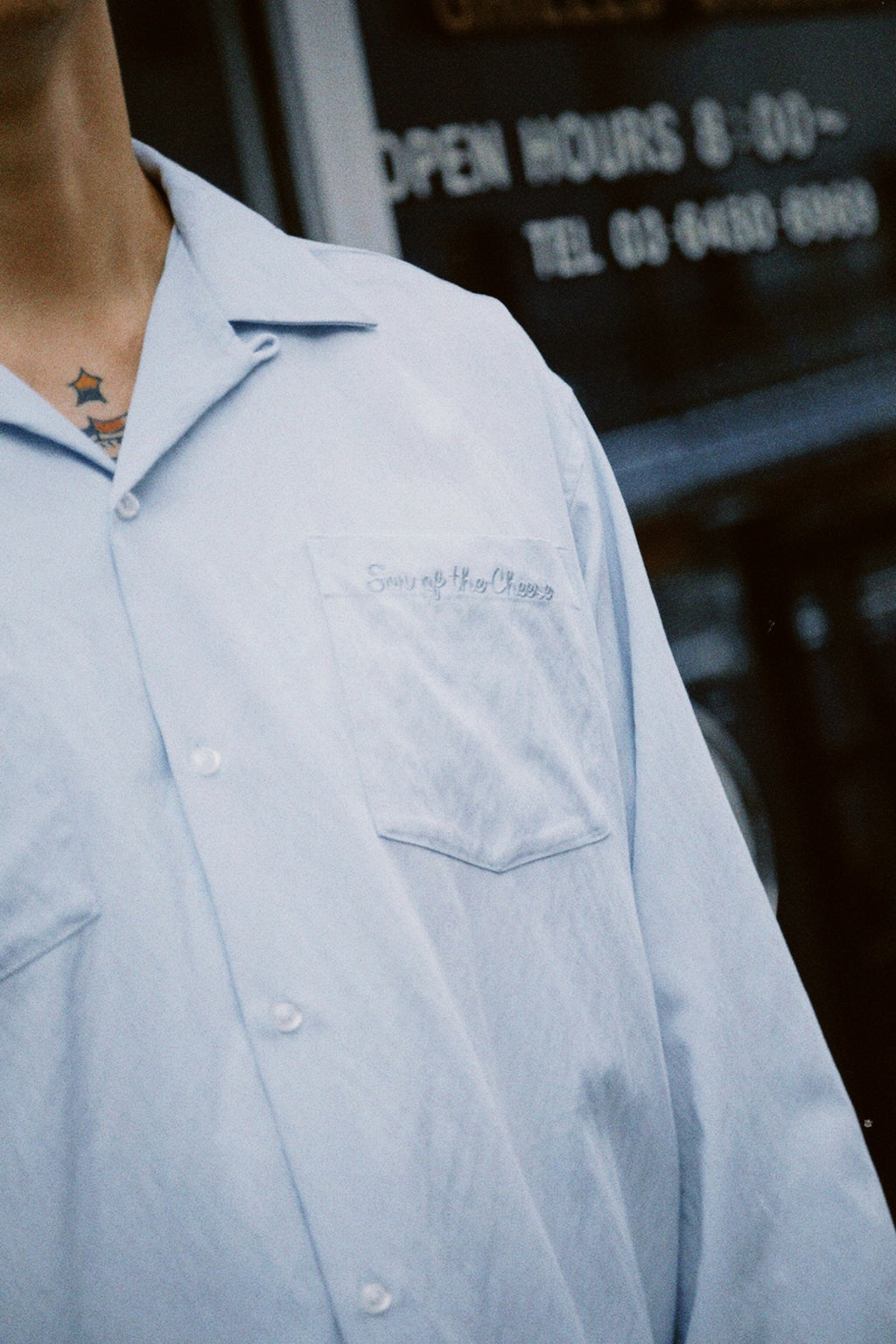 RAYON OPEN COLLAR SHIRT