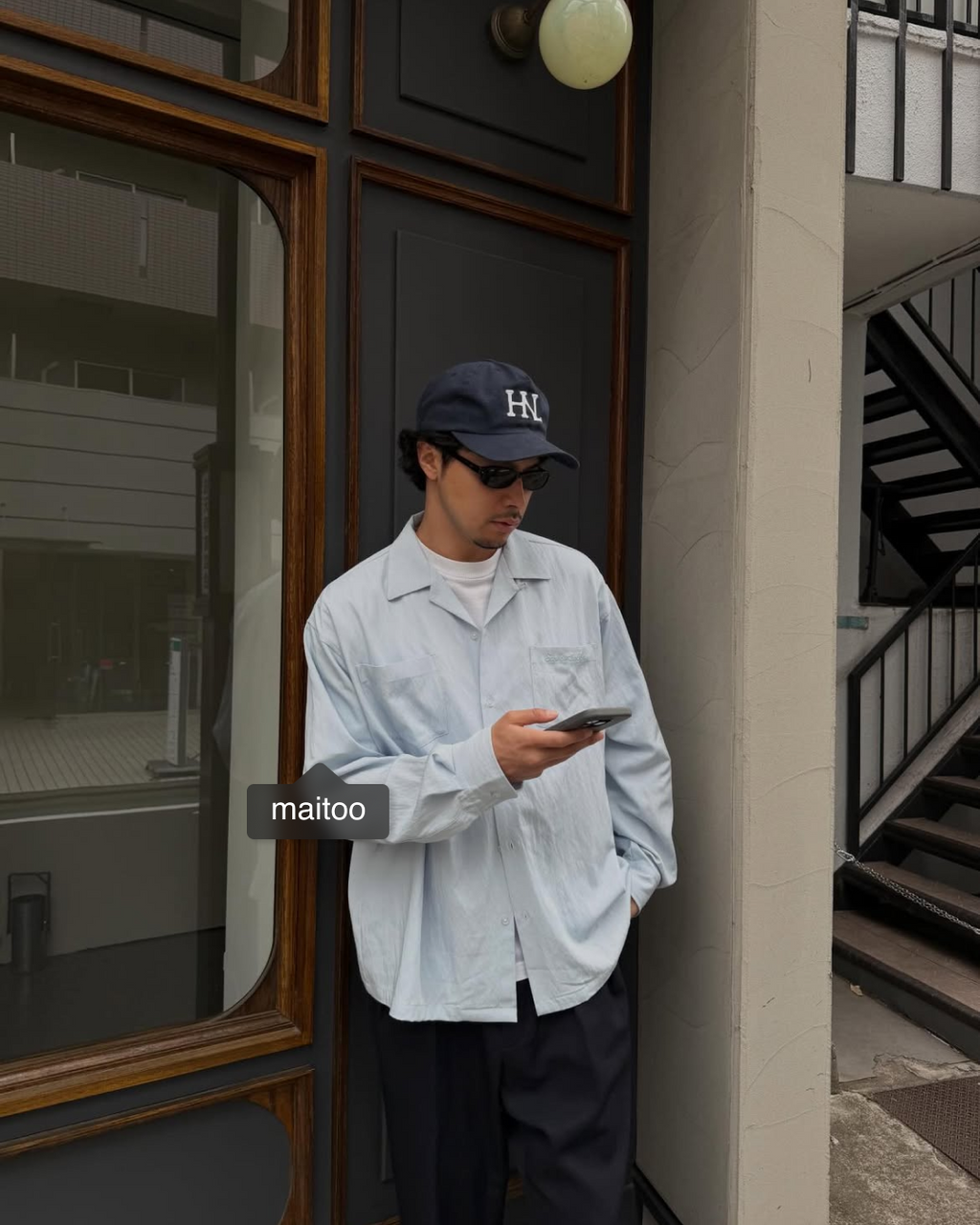 RAYON OPEN COLLAR SHIRT